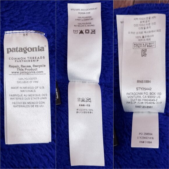 *FLAW* Patagonia Womens Size Medium Re-Tool Snap-T Pullover Sweater Blue 25442 - Picture 11 of 13